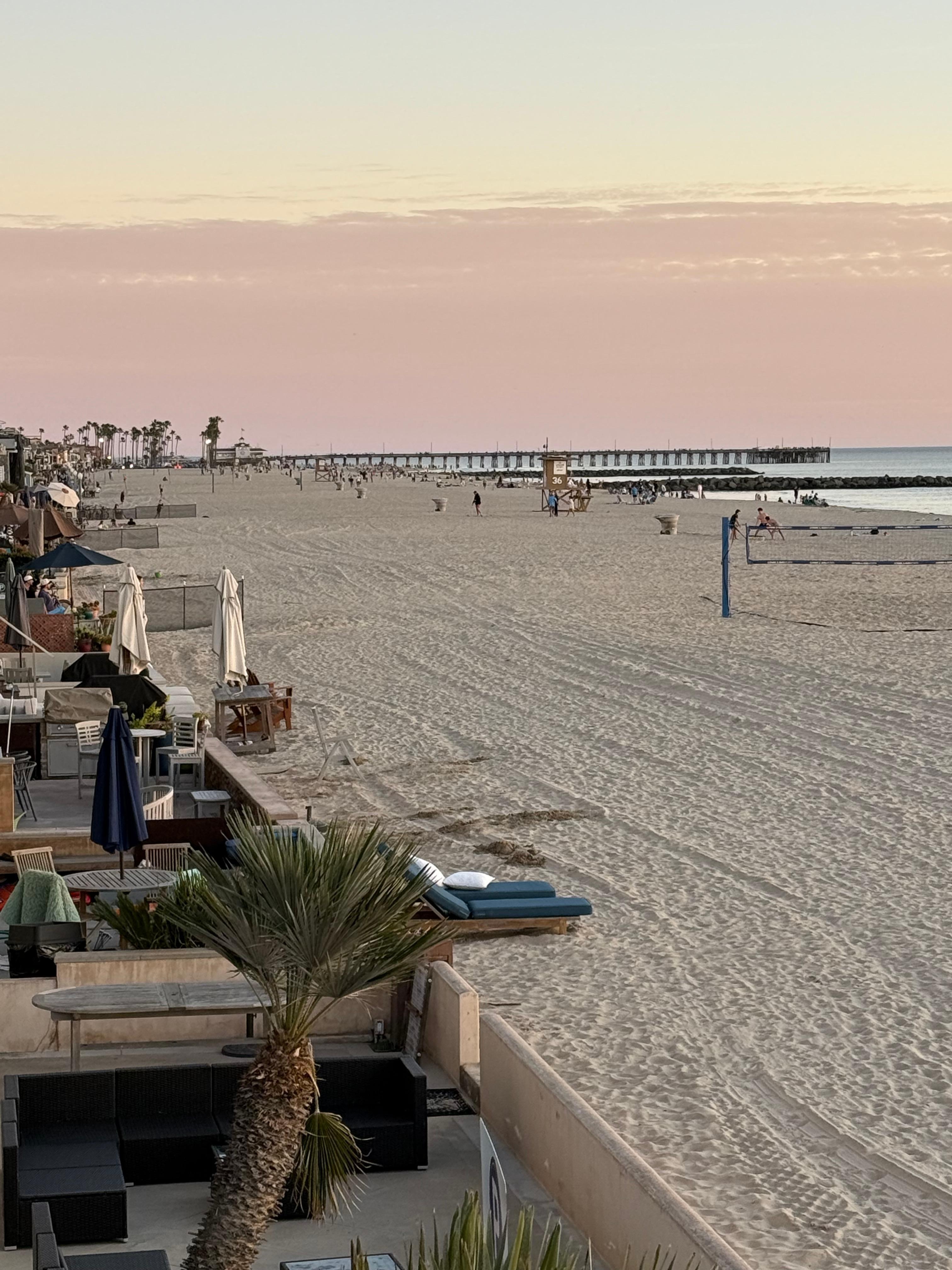 View down beach to South. 