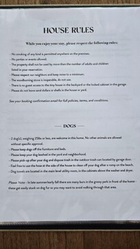 House Rules and Pet Rules
