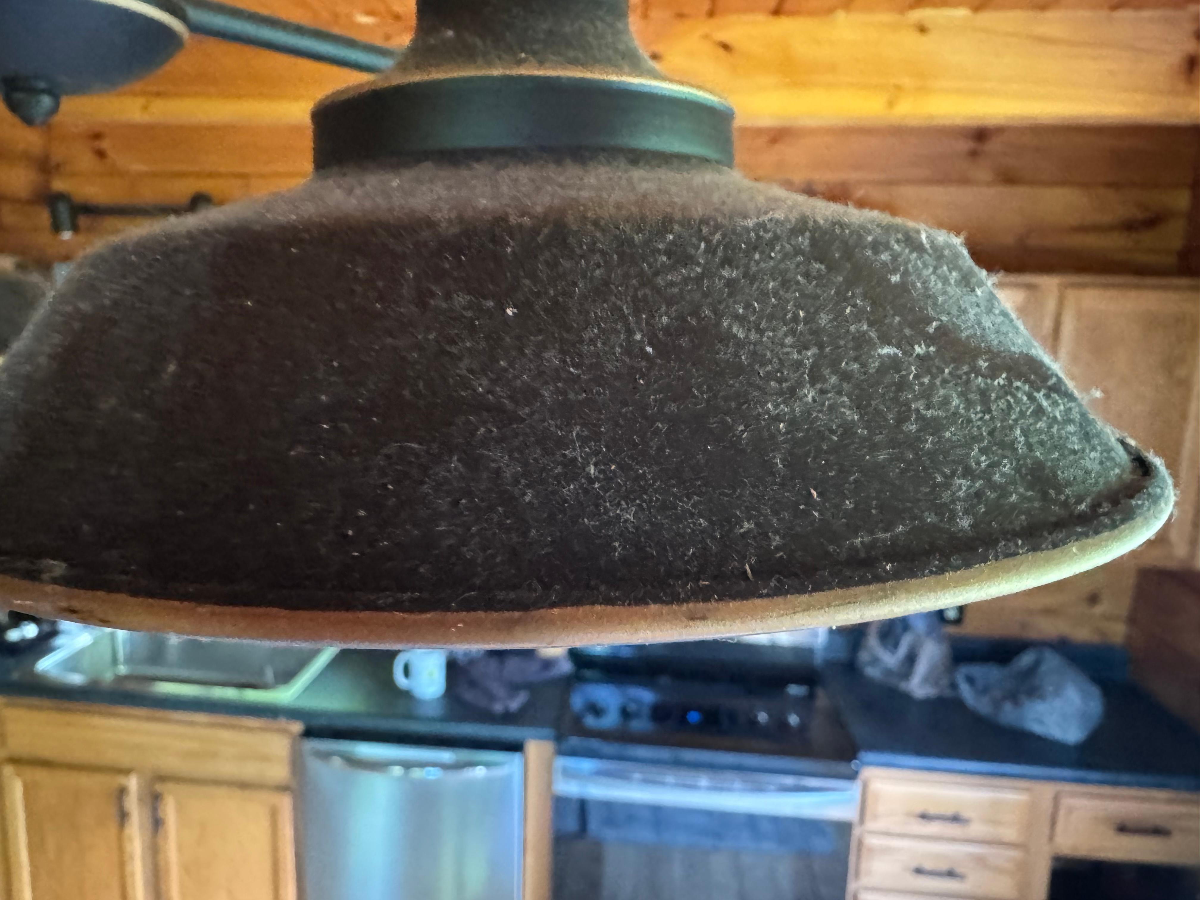 This is over the dining table. Very clean here . 