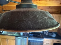 This is over the dining table. Very clean here .