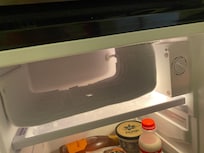 Freezer. Missing door. The fridge is useless. Everything freezes.