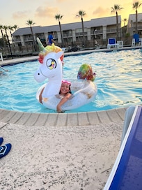 The pool was fun