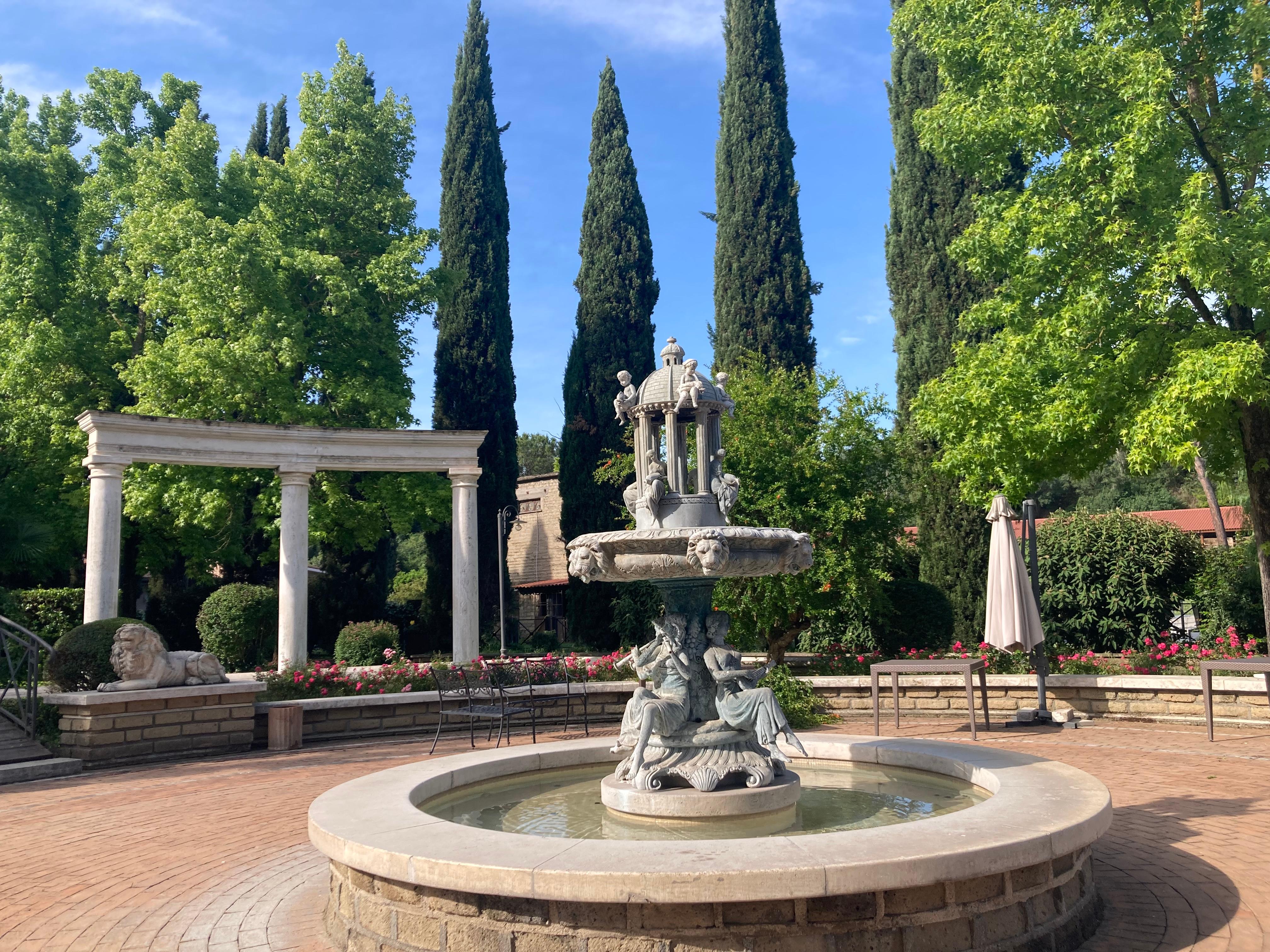 Fountain in hotel grounds