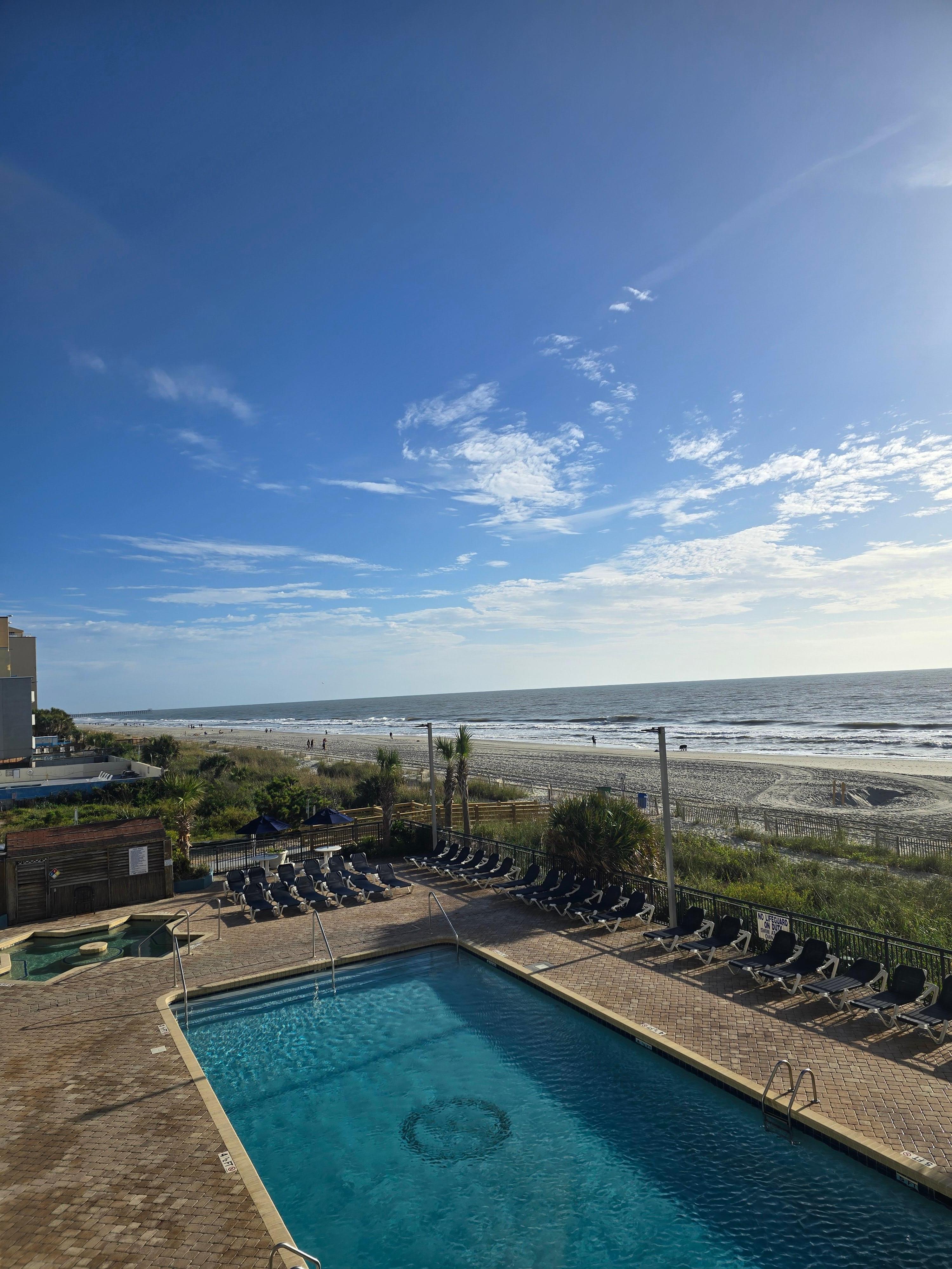 The Hotel Pool & View from the Balconey