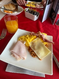 A very little peace of the amazing breakfast