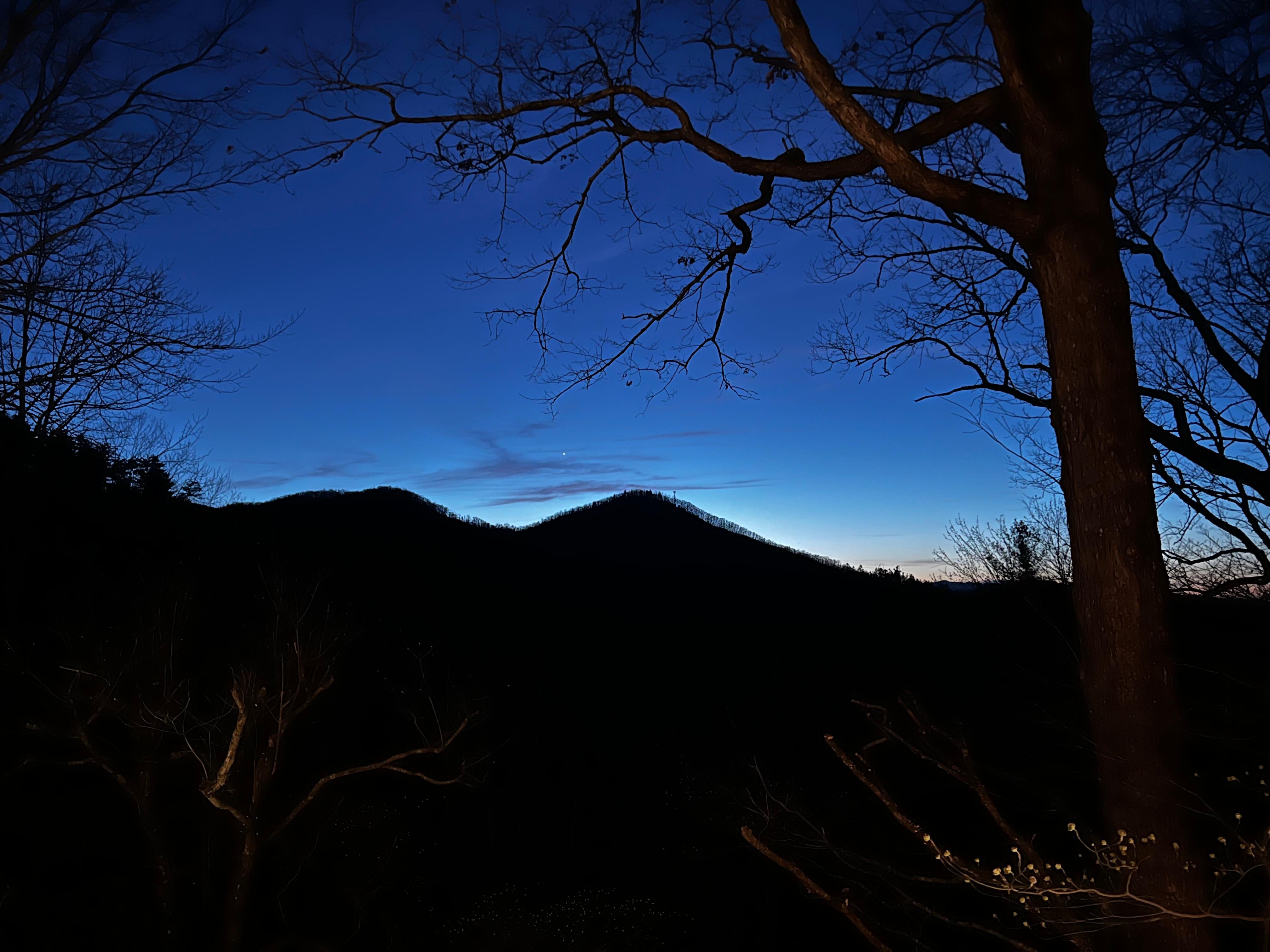 Master bedroom at night