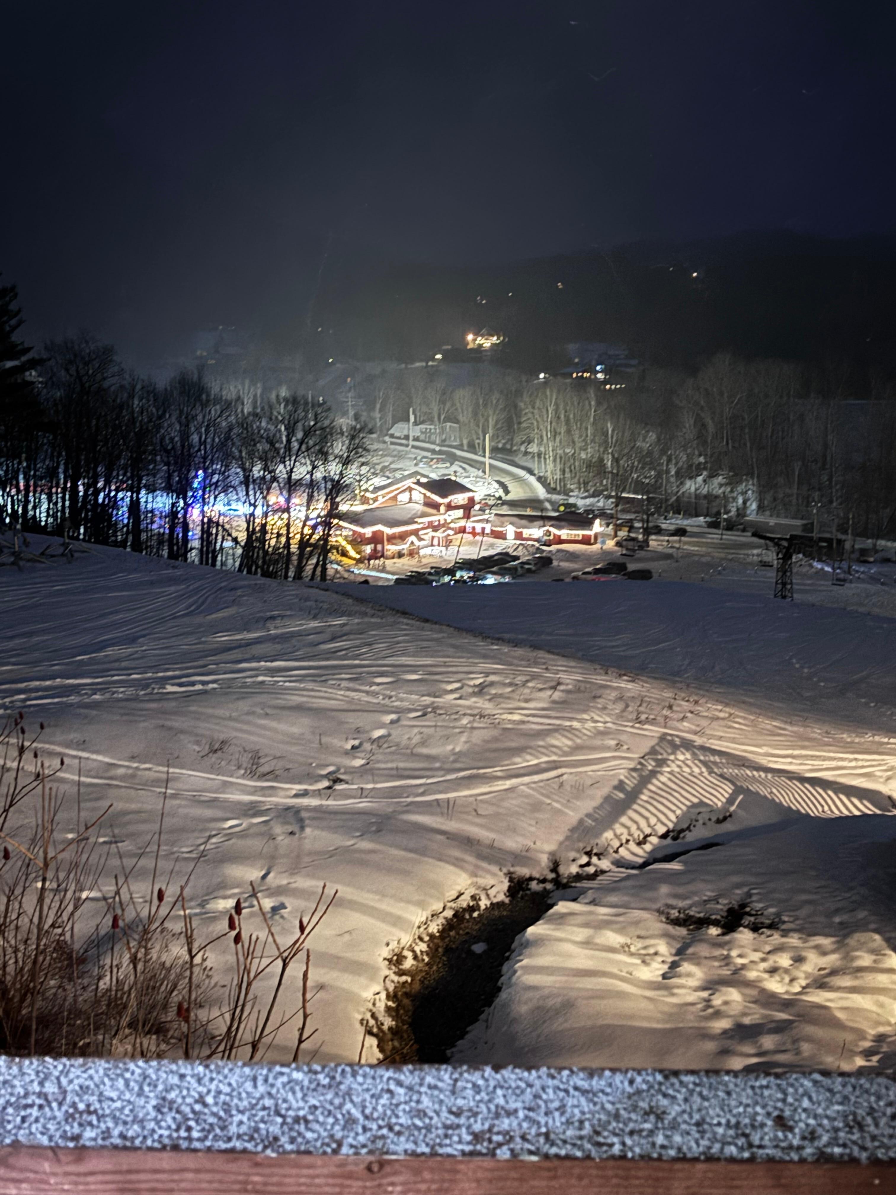 Night view from deck