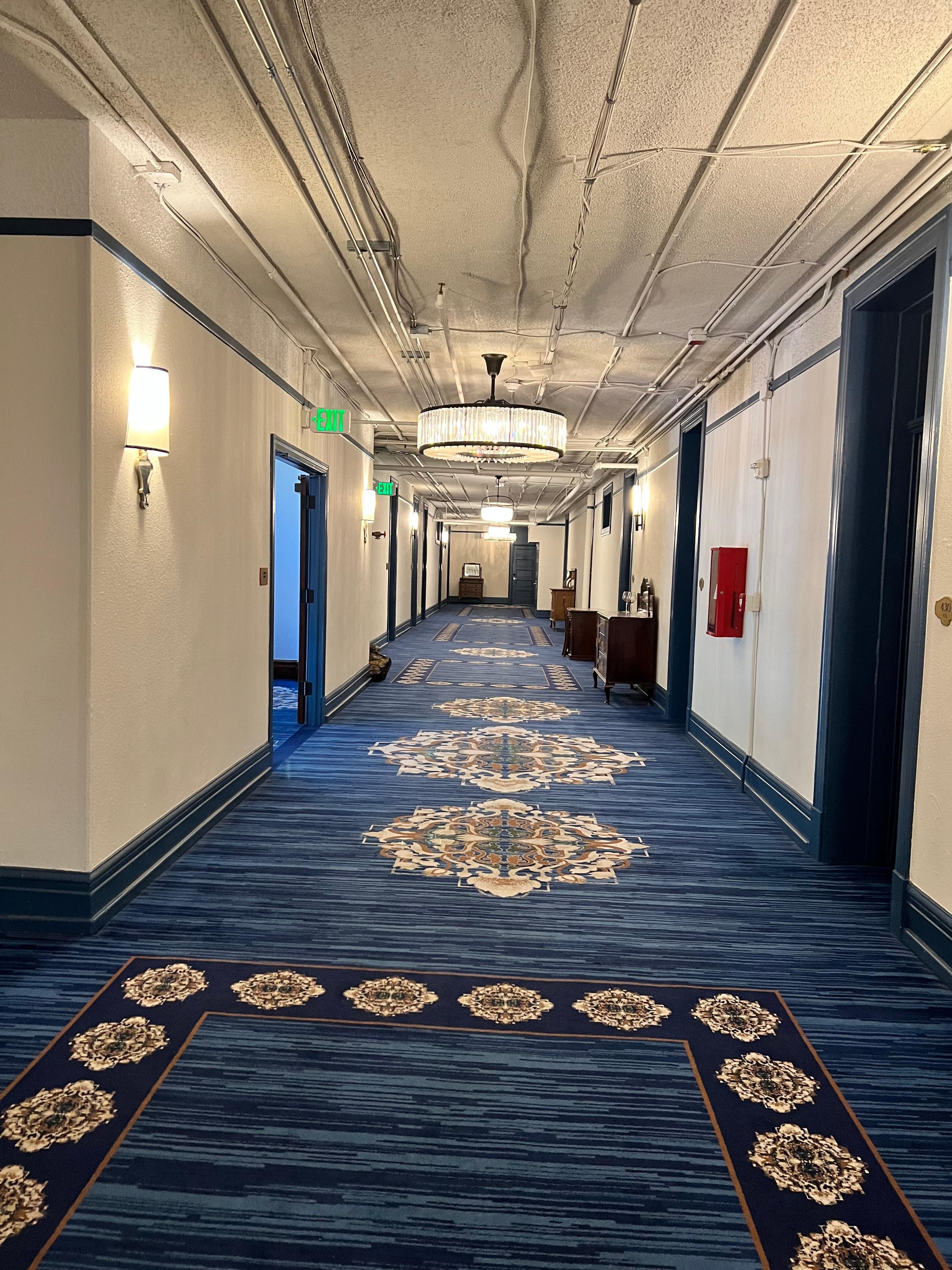 Gorgeous carpeted hallways. 