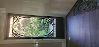 Loved having this door so you could still enjoy the outside view and fresh air while being inside at night.