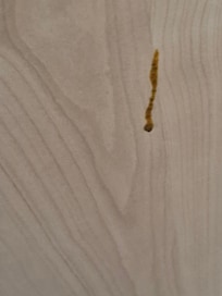 Food stain on the cupboard