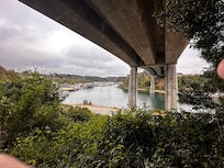 View just under the bridge next to the property. There was a trail that allowed quick beach access