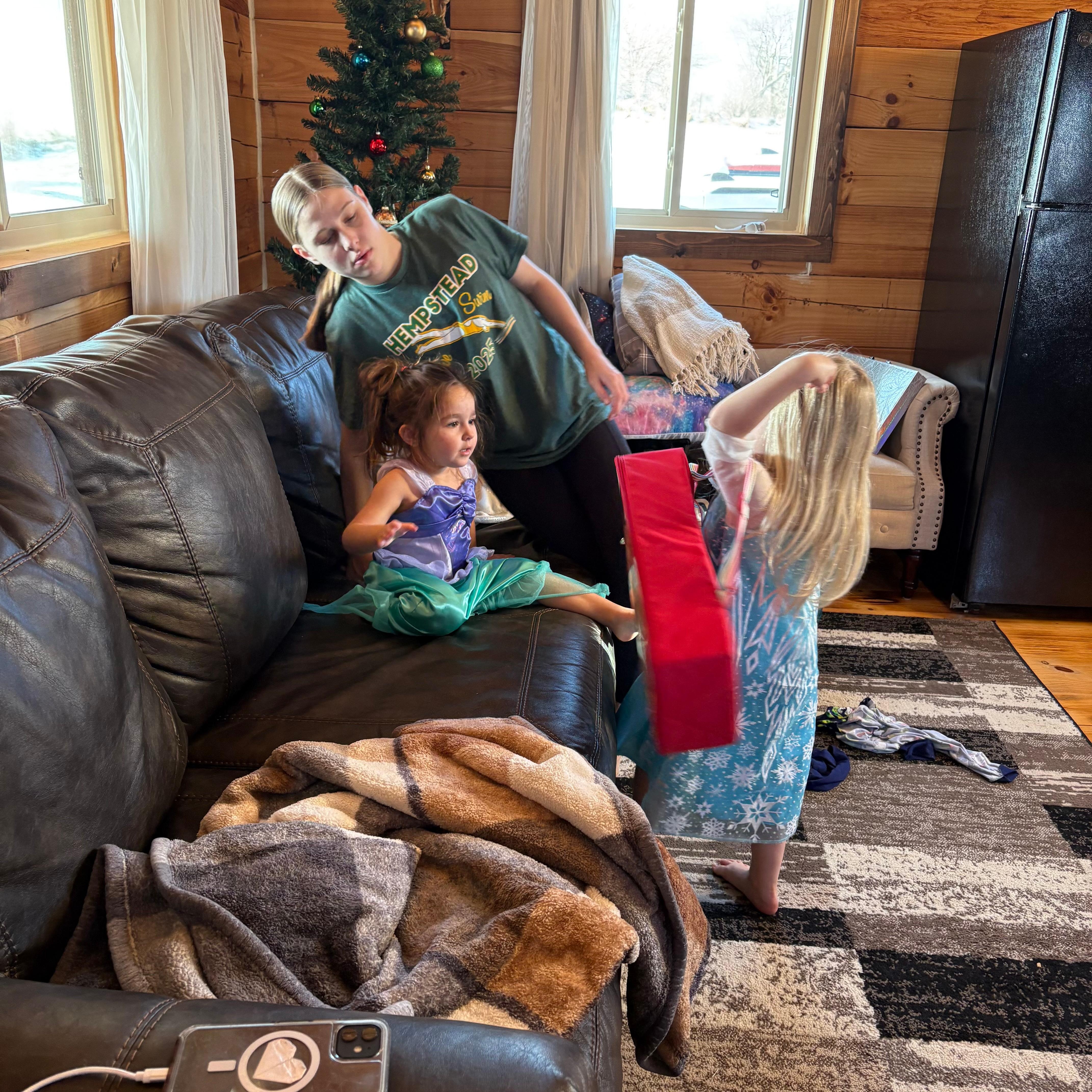 Making sure baby is all fixed up