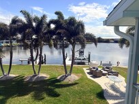 Front dock and garden seated area