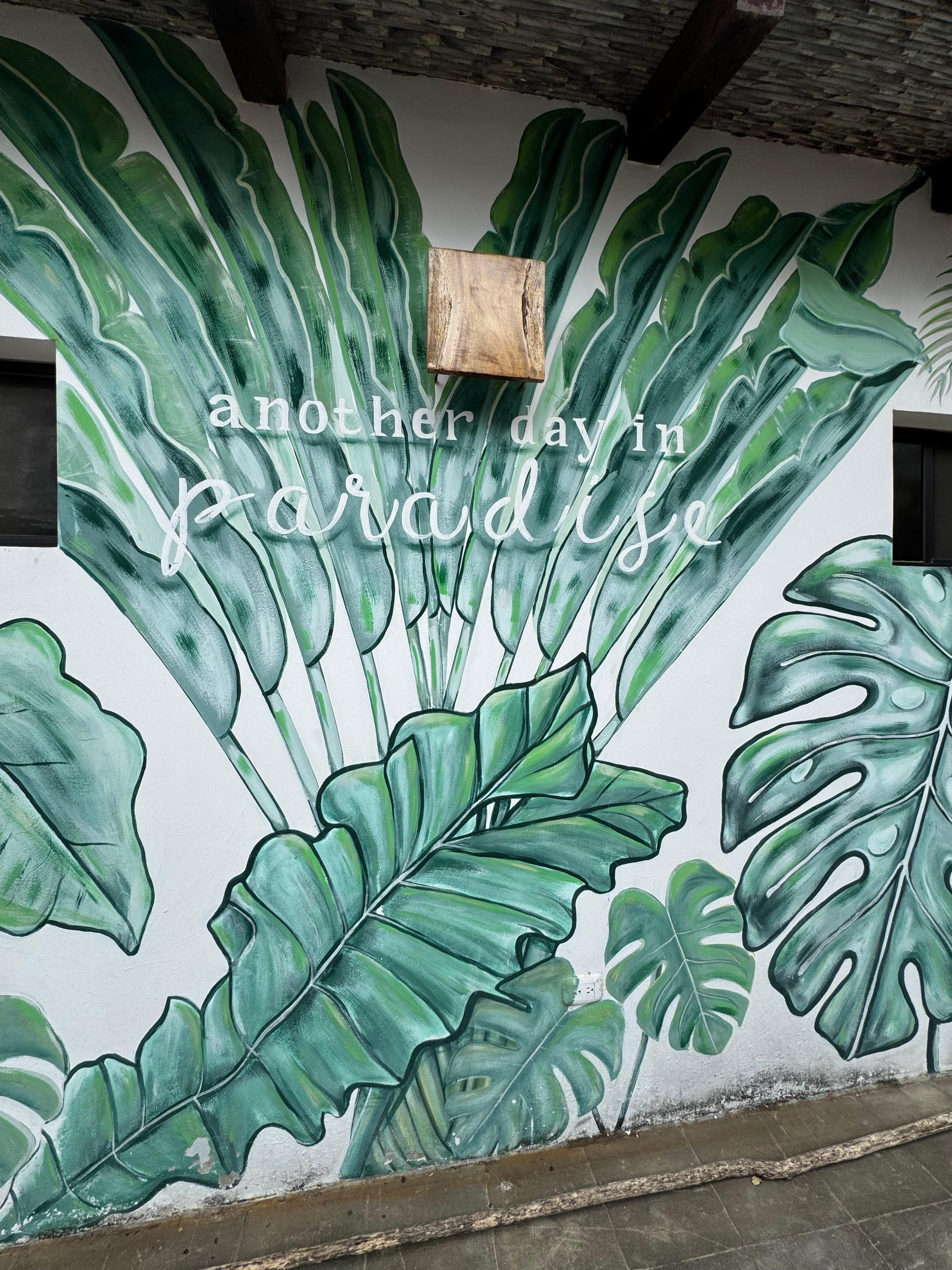 Mural in upper dining area