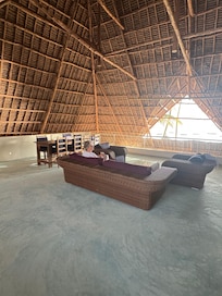 Upstairs, relaxing room with a view. A great place for a nap!