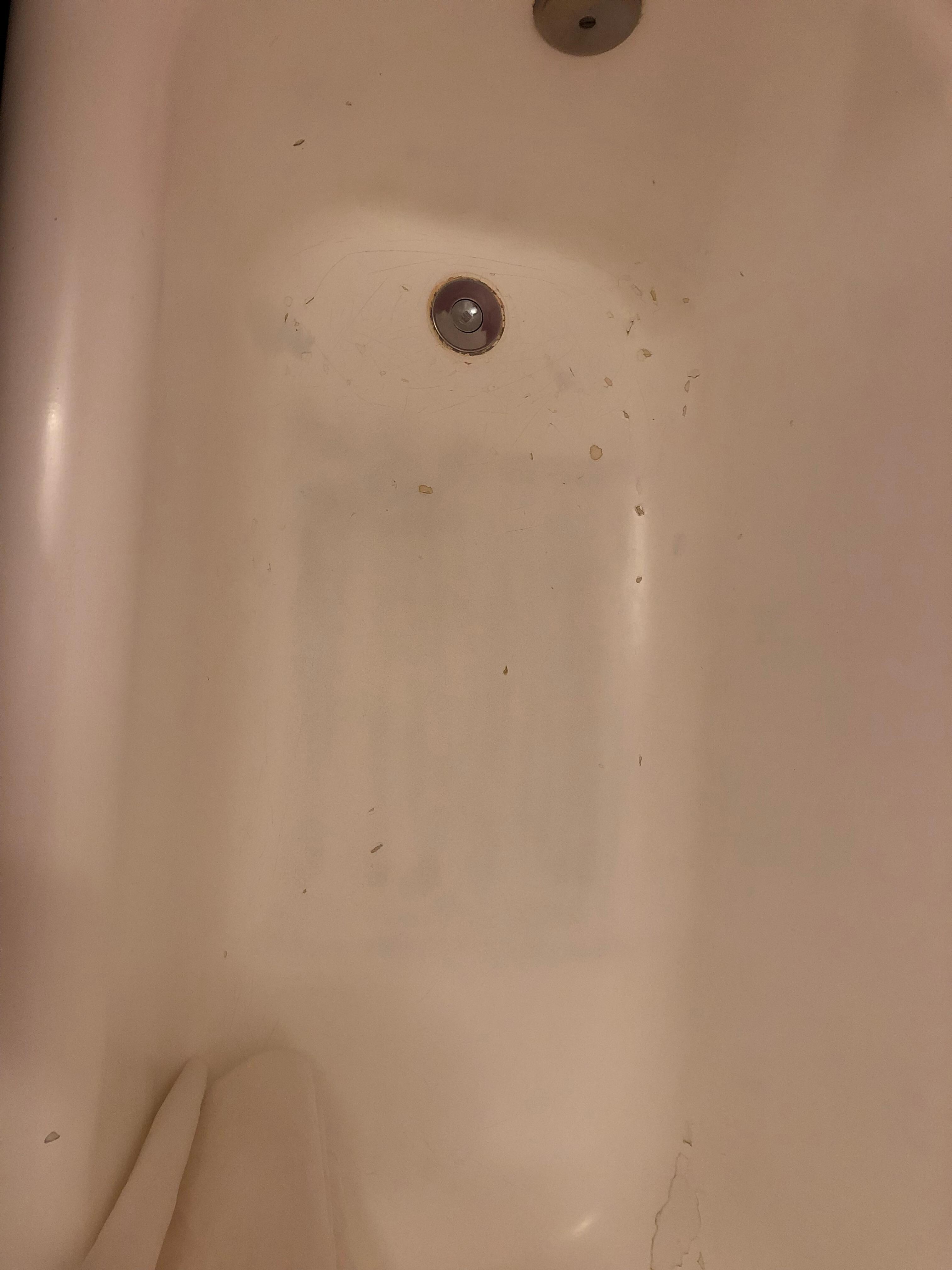 Bath tube was peeling ..disgusting! 