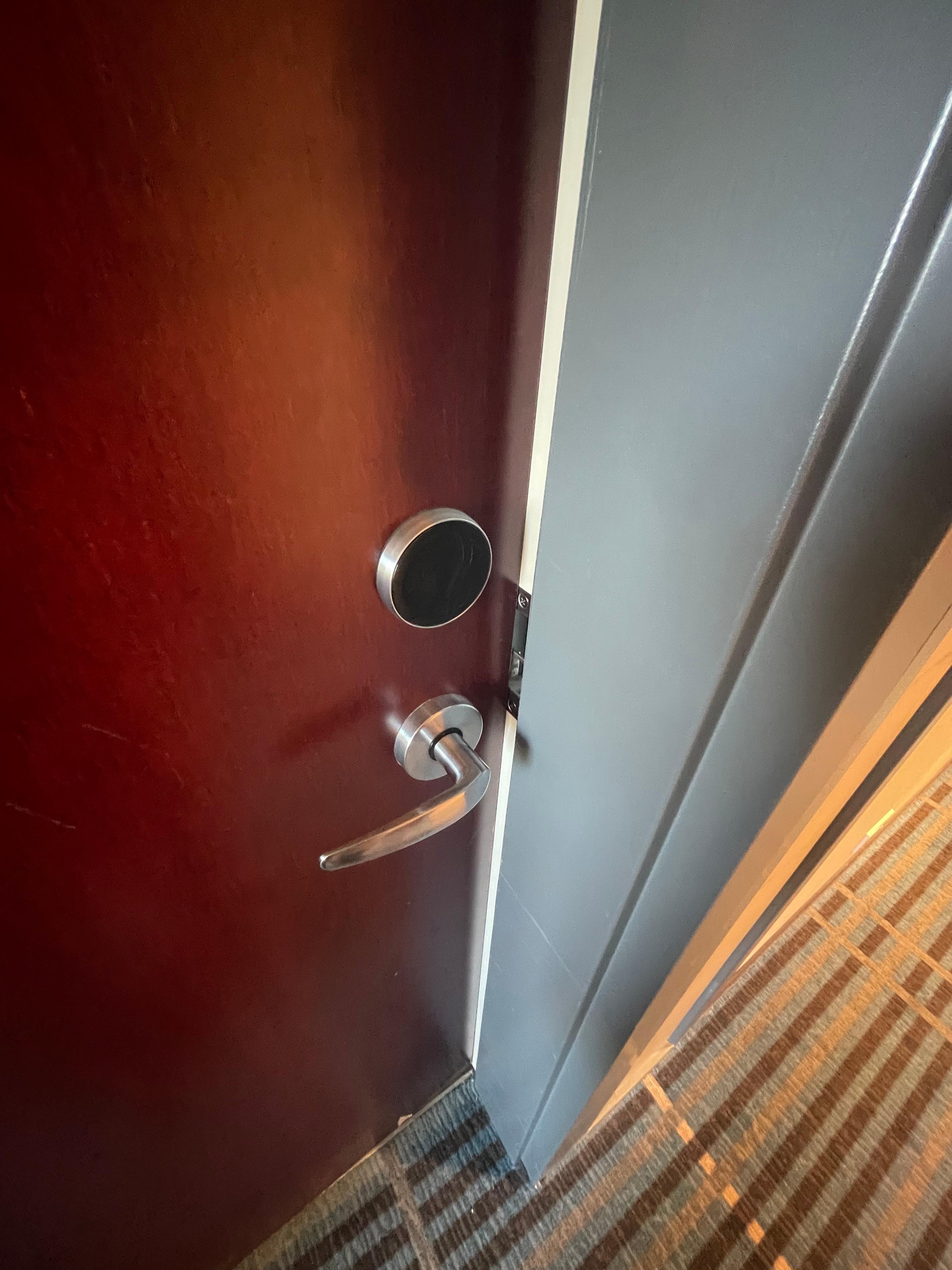 How the door was when we checked in 