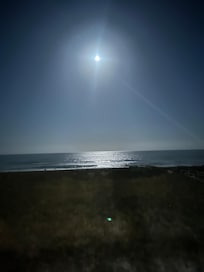 Evening wine as the moon comes up.