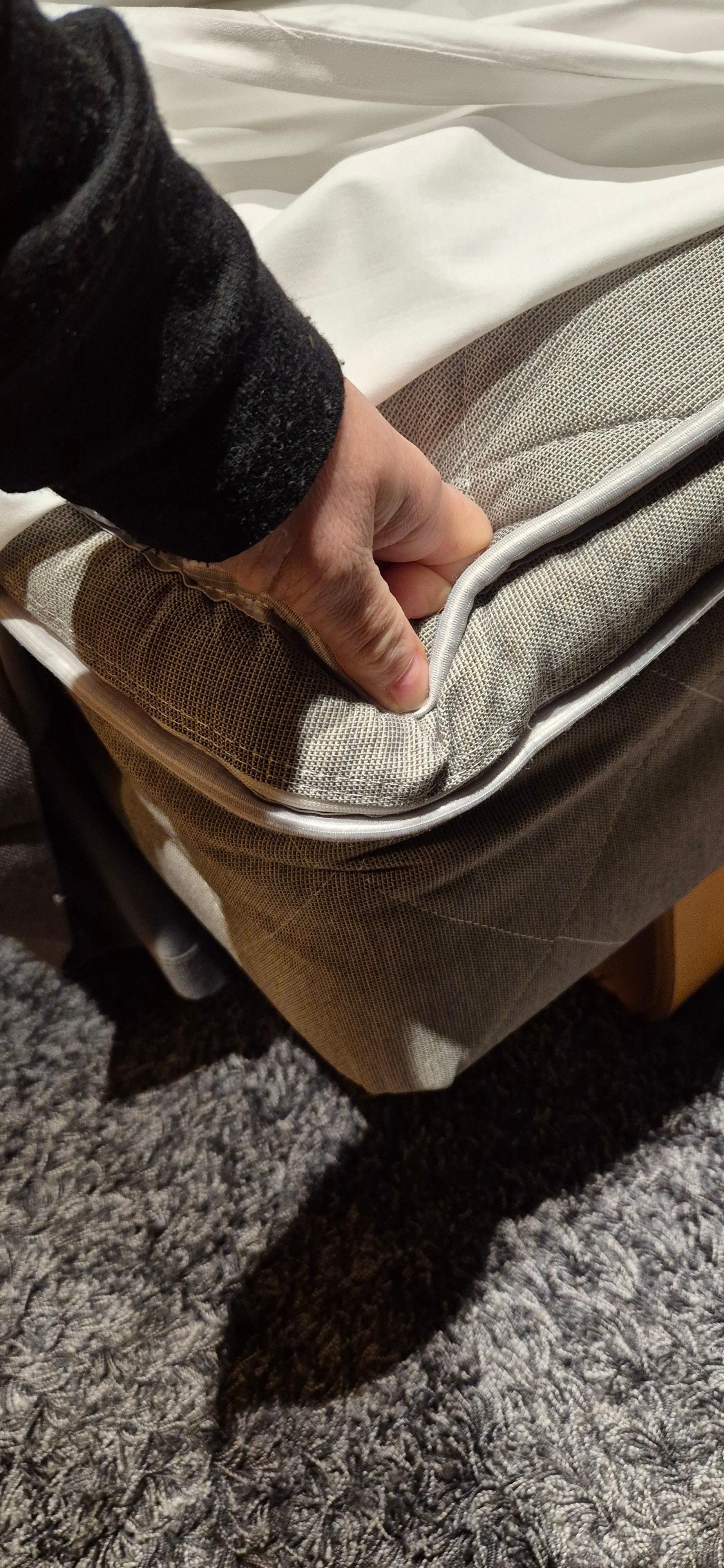 You can squash it with your hand with not much pressure - cheap and soft