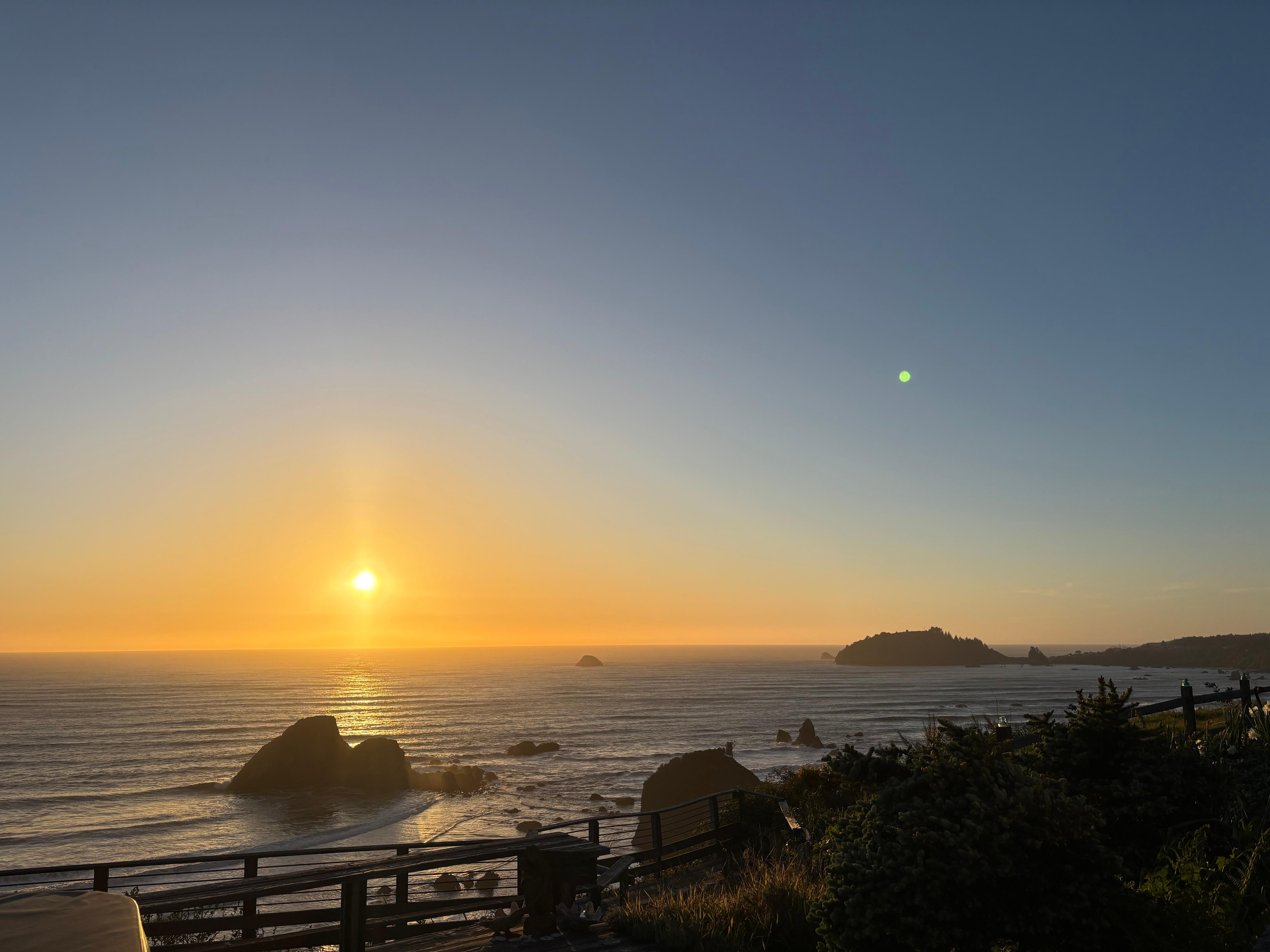 Our sunset show from the back deck every night. Can’t beat it!