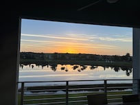 Gorgeous sunrise over the lake.