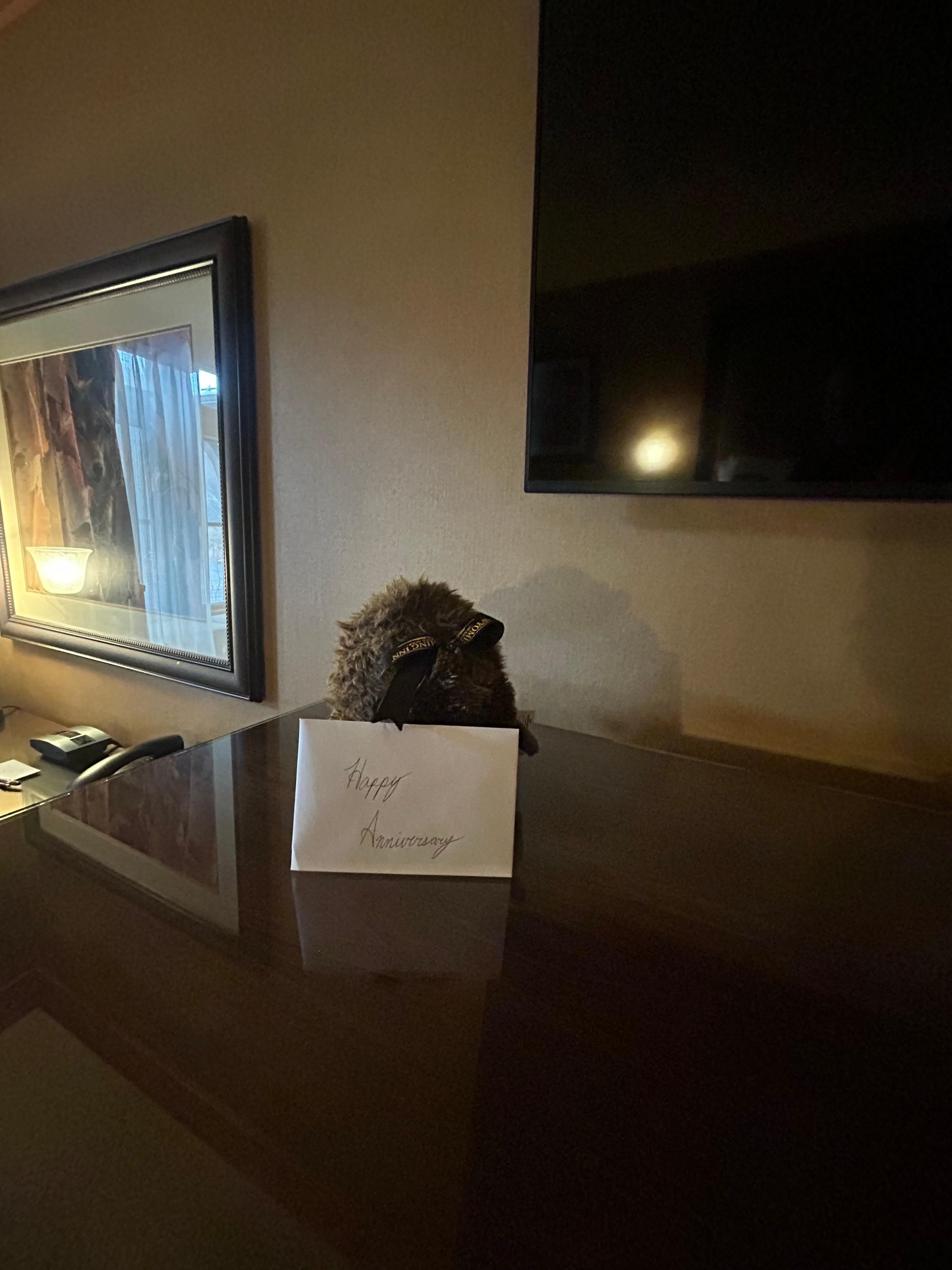 The personal note and surprise dipped strawberries were such thoughtful touches. 