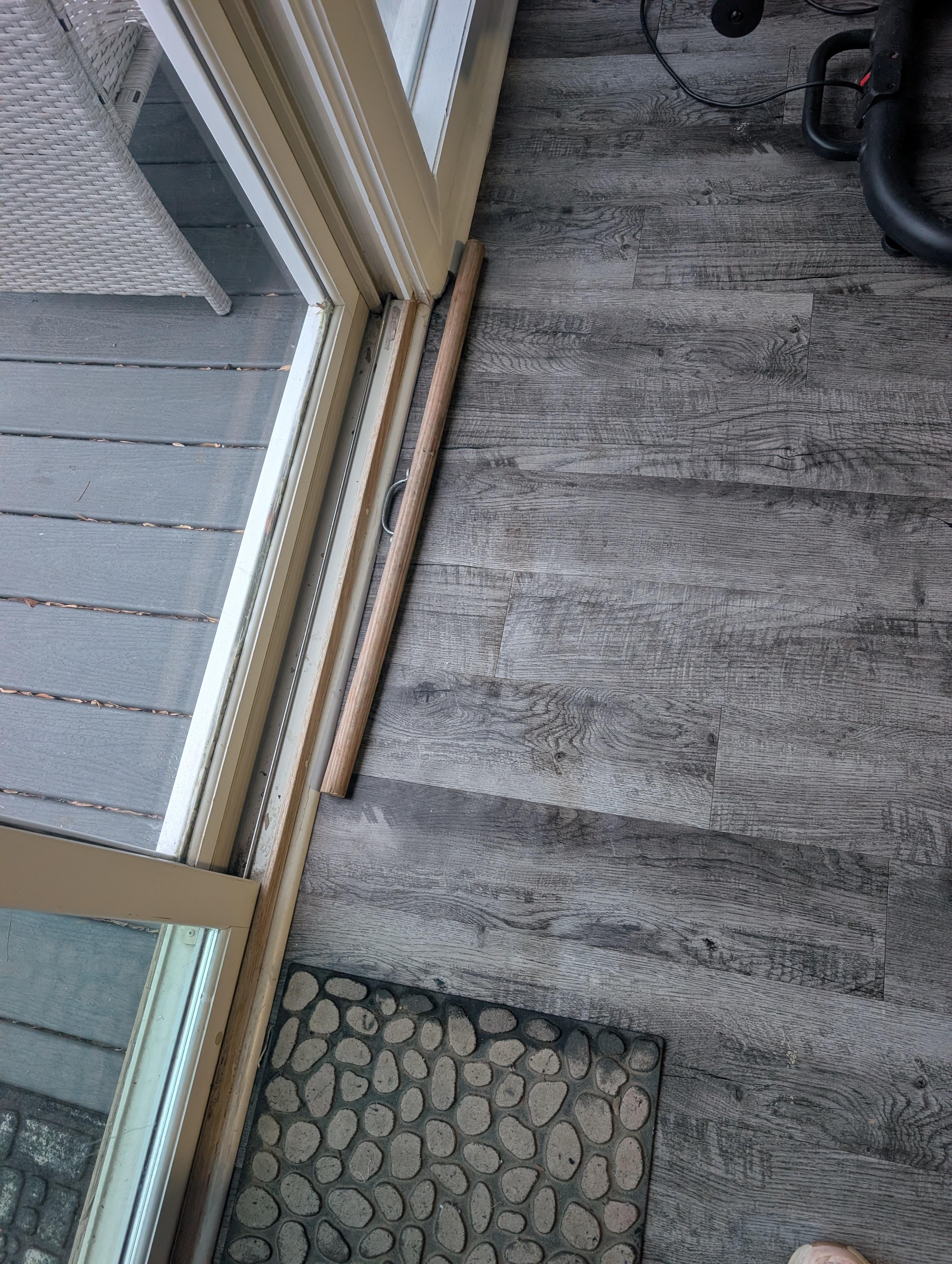 More water leaking by back door in basement