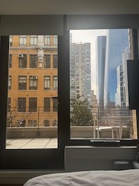 Vue sur la terasse de la chambre