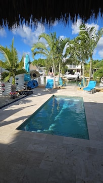 Morning view of the pool area