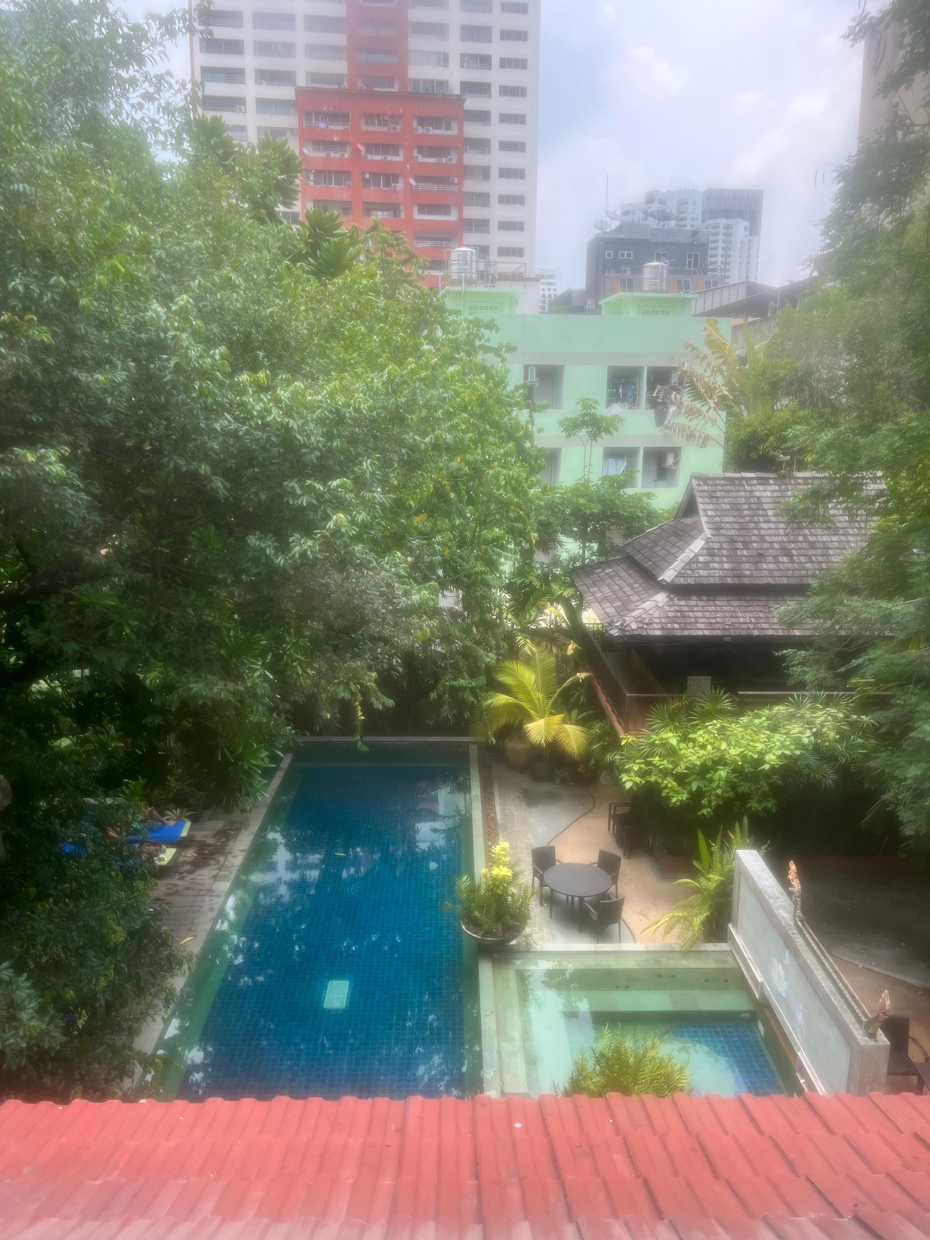 Our view of the pool from the room