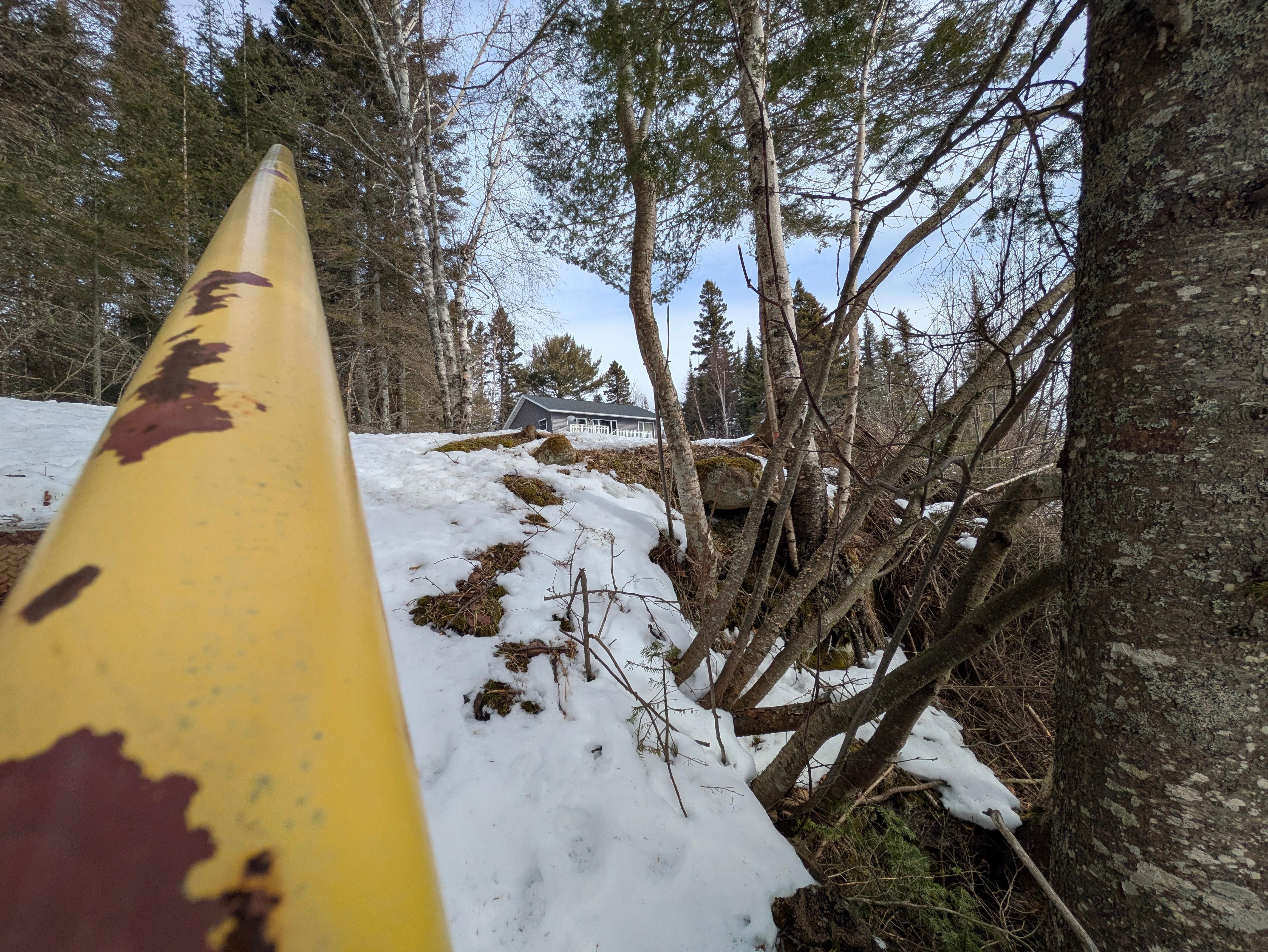 Down the steps going to lake 
