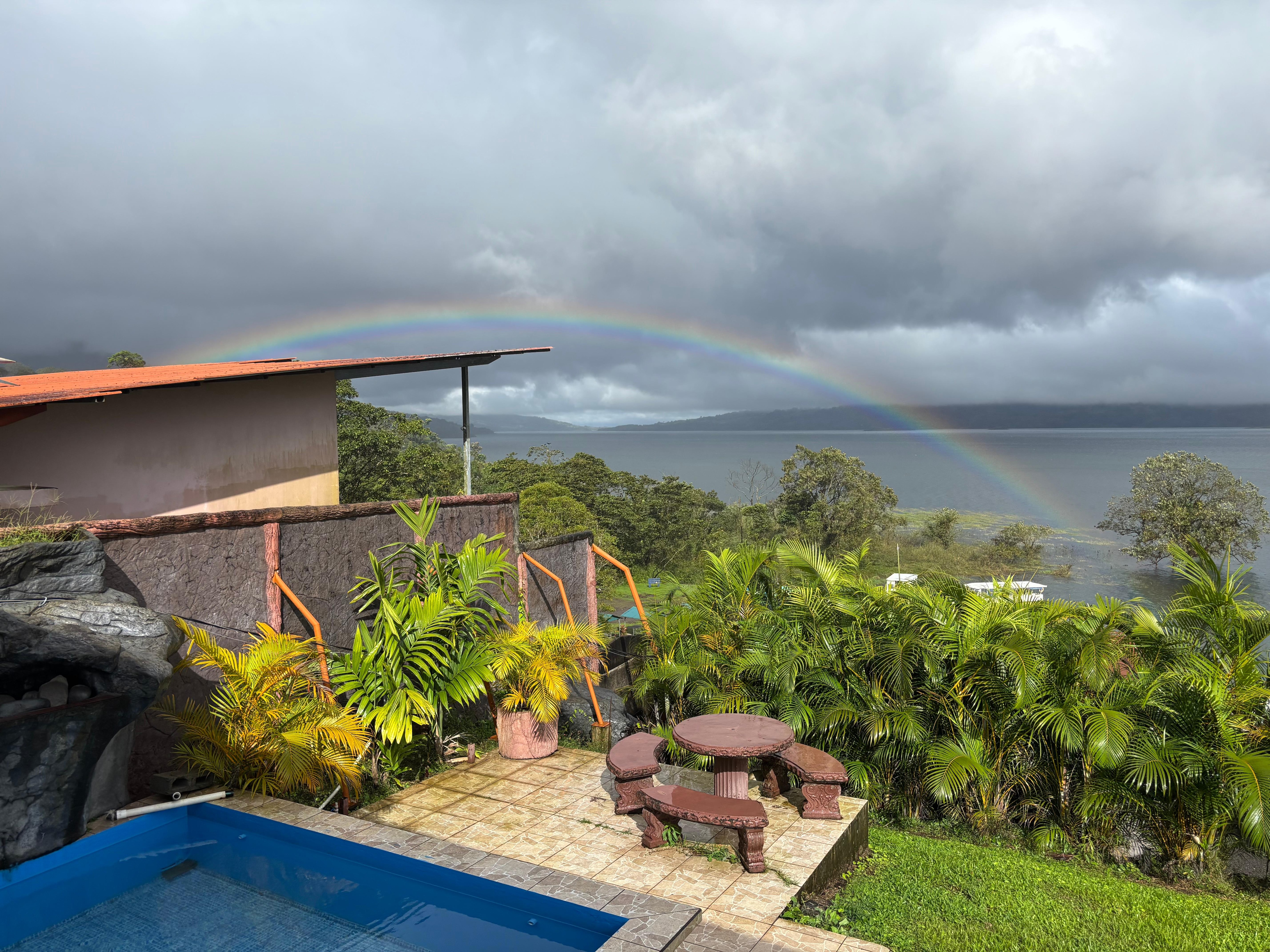 One of the several rainbows from the deck. 