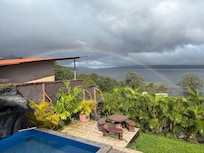 One of the several rainbows from the deck.