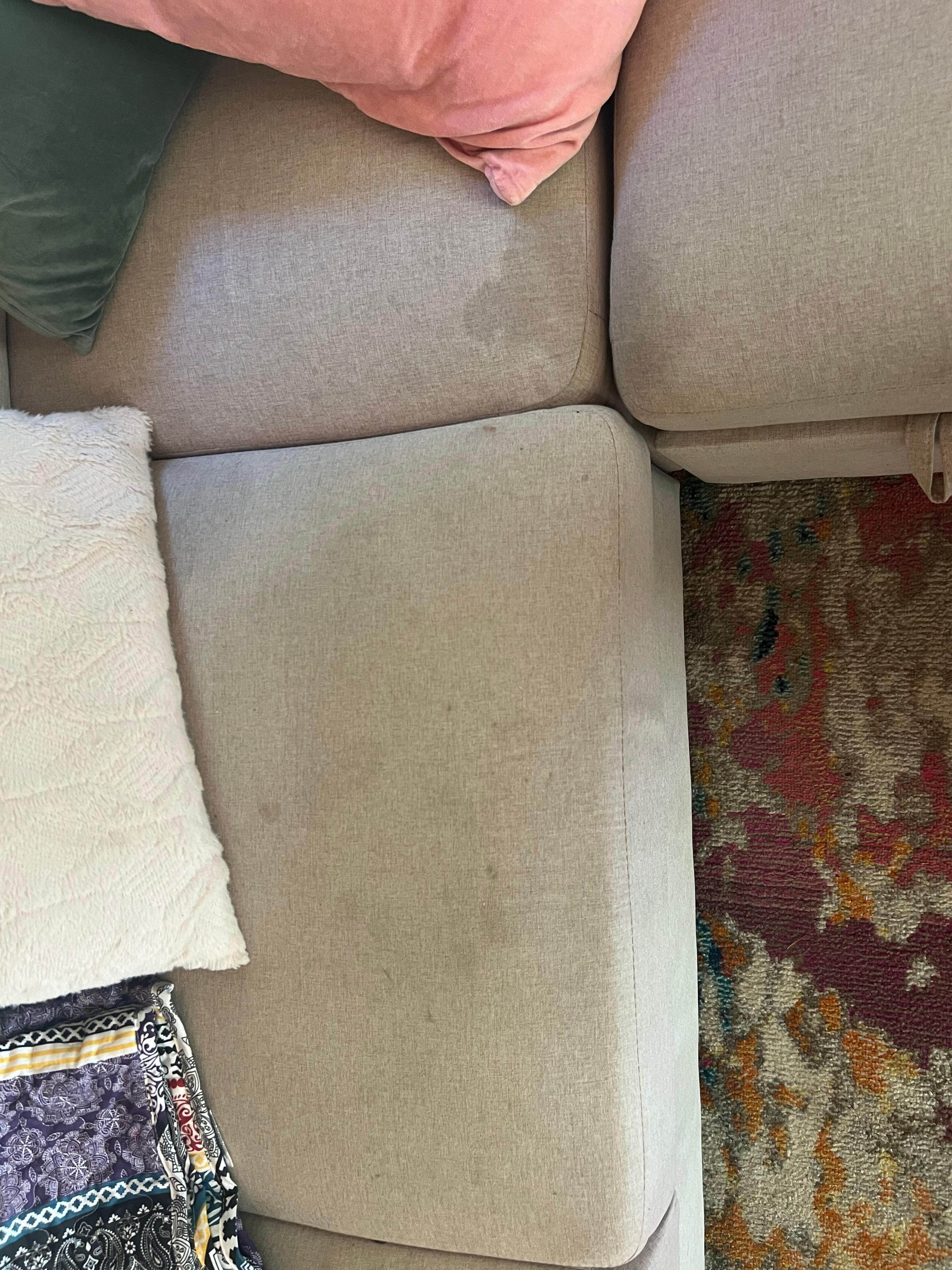 Couch stained