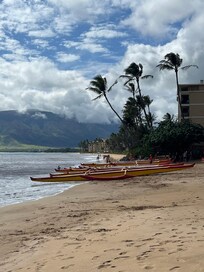 Outriggers on Beach