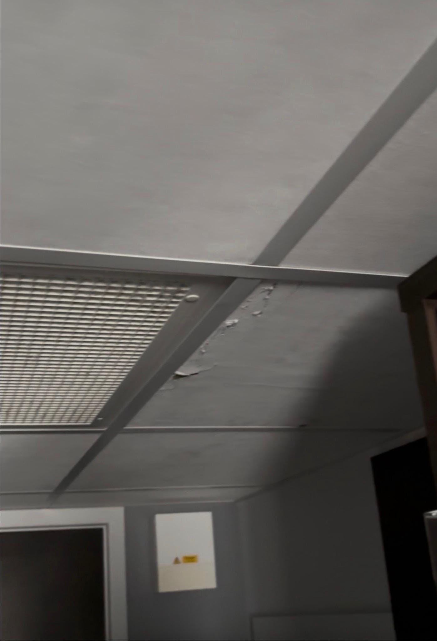 Ceiling falling apart & dirty vent.