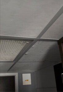 Ceiling falling apart & dirty vent.