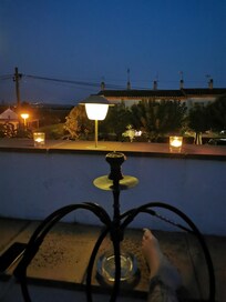 Nachts auf der Dachterrasse