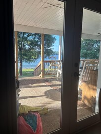 View from living room, lots of windows!