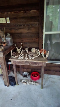 Complete with rustic scull collection/dog treats ;)