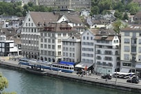 Hotel from across the river .