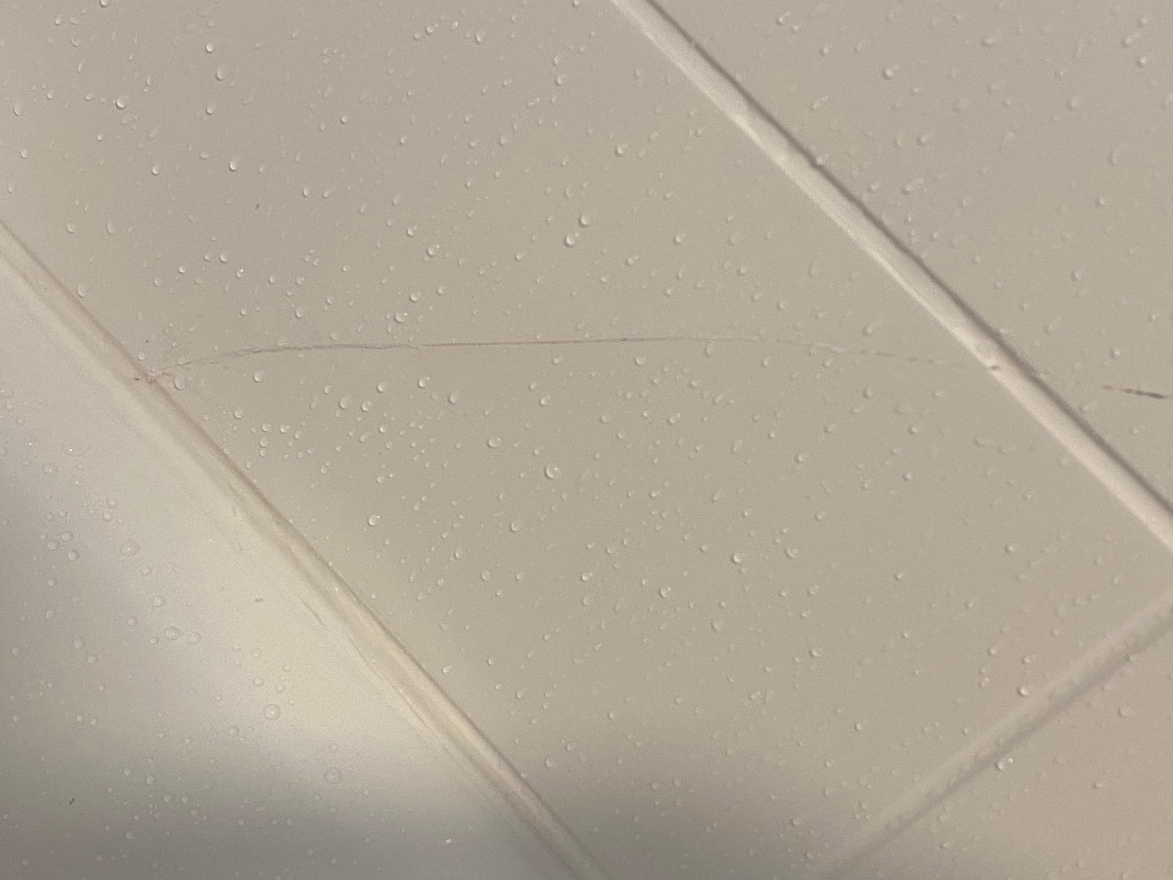 Crack in shower wall