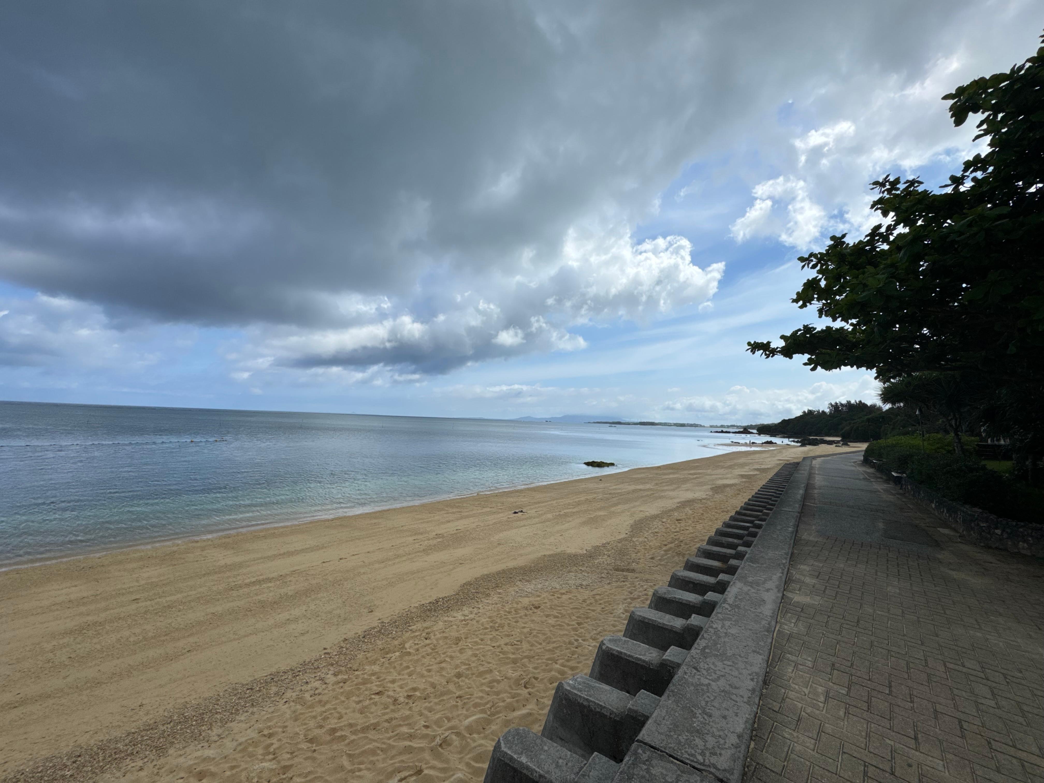 View down the beach.