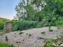 The beautiful wall to the patio.
