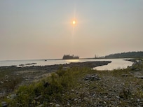 Looking out to Lake Huron