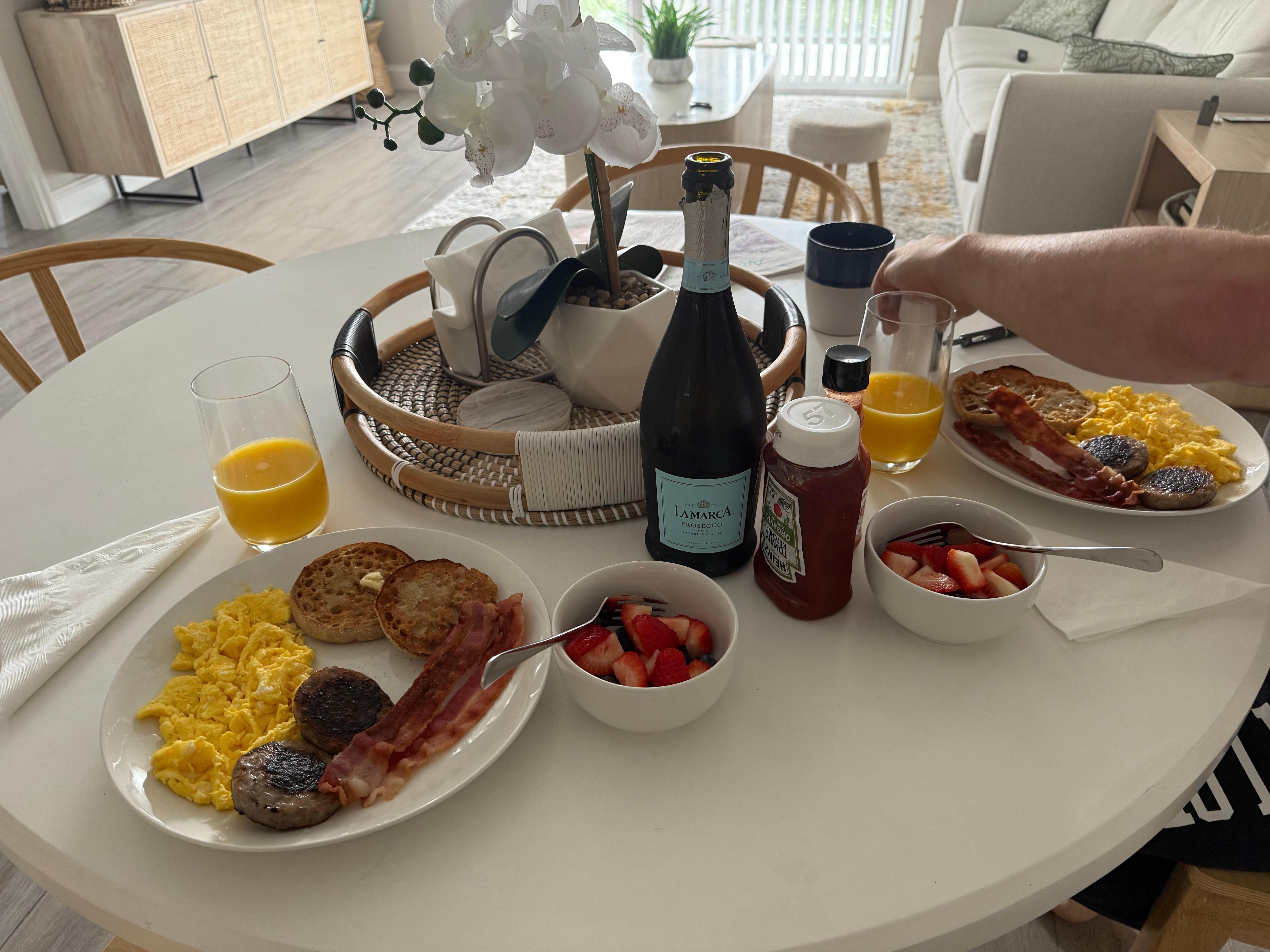 Dining in for breakfast 