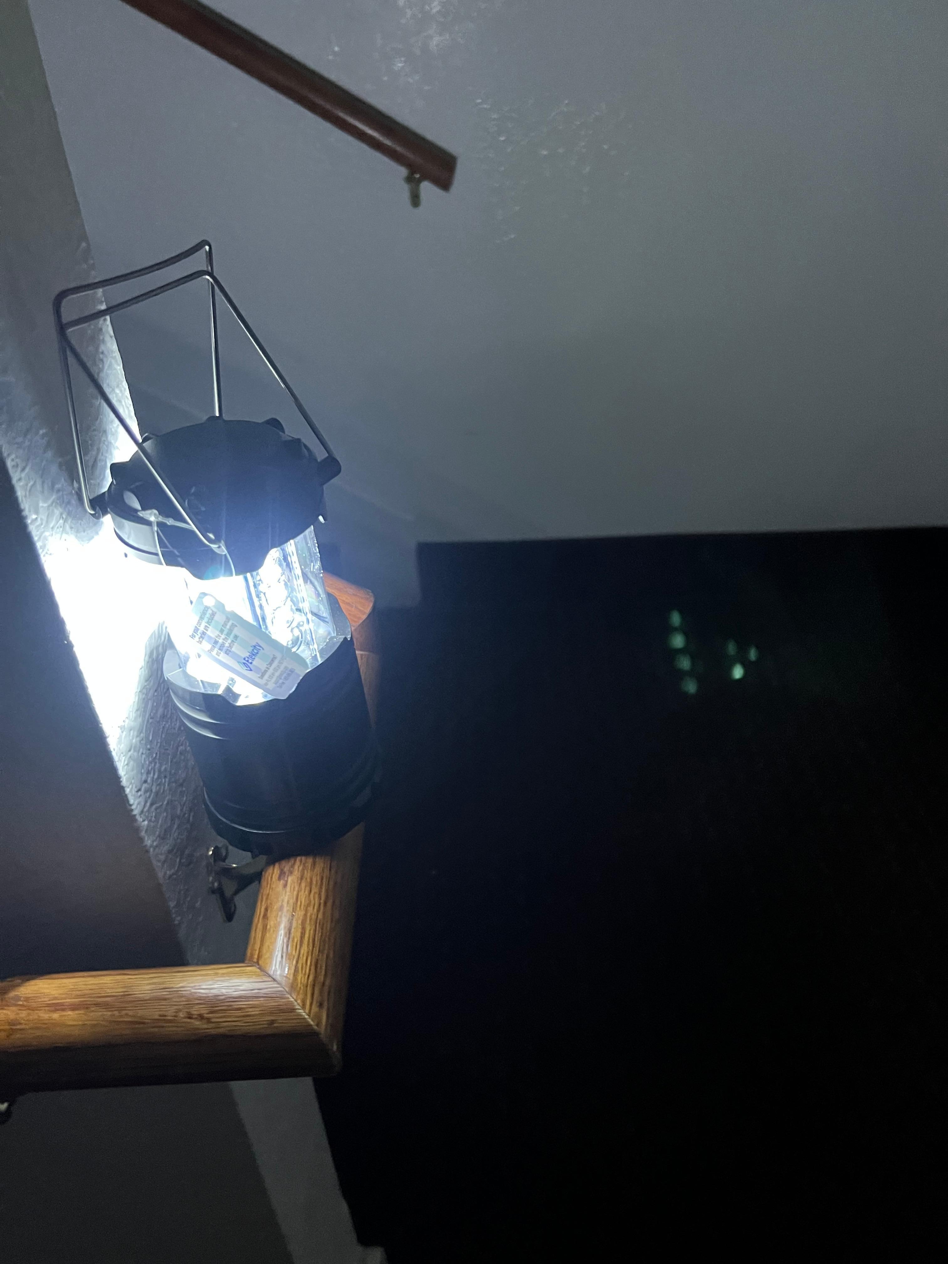 They put this light at the stairs in the morning . Some old folks needed to carry their large luggages from 5th floor.. 