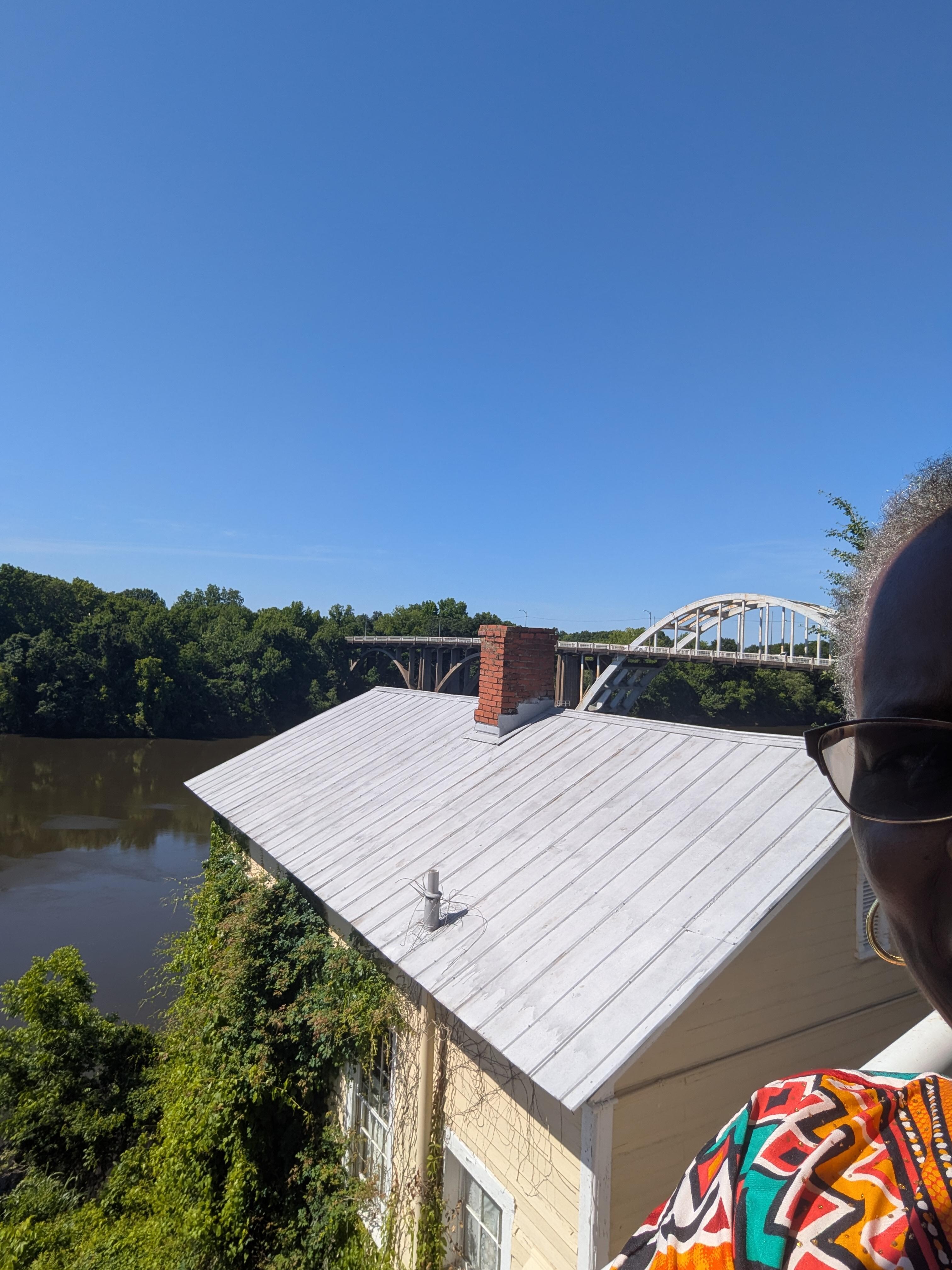 The Pettis Edmund bridge in the background 
