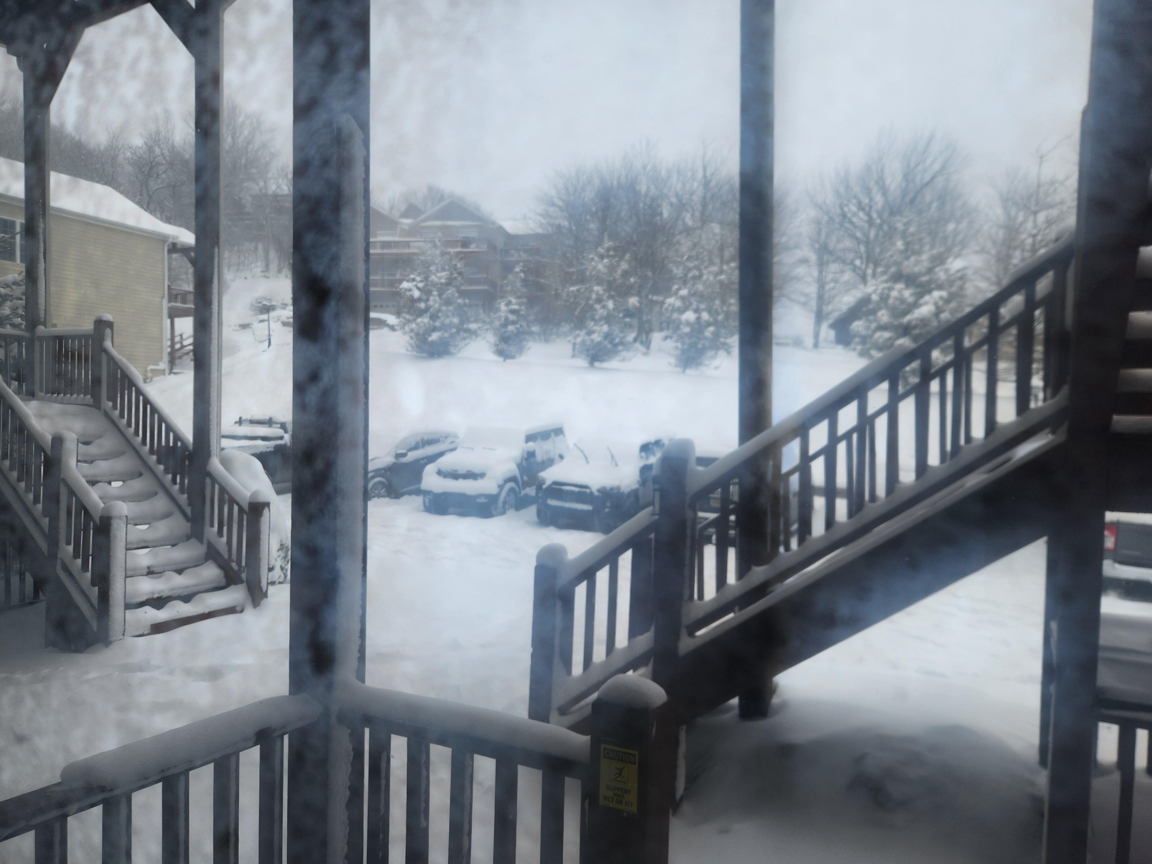 Never plowed. We shoveled out with neighbors help and shovels. None provided. 