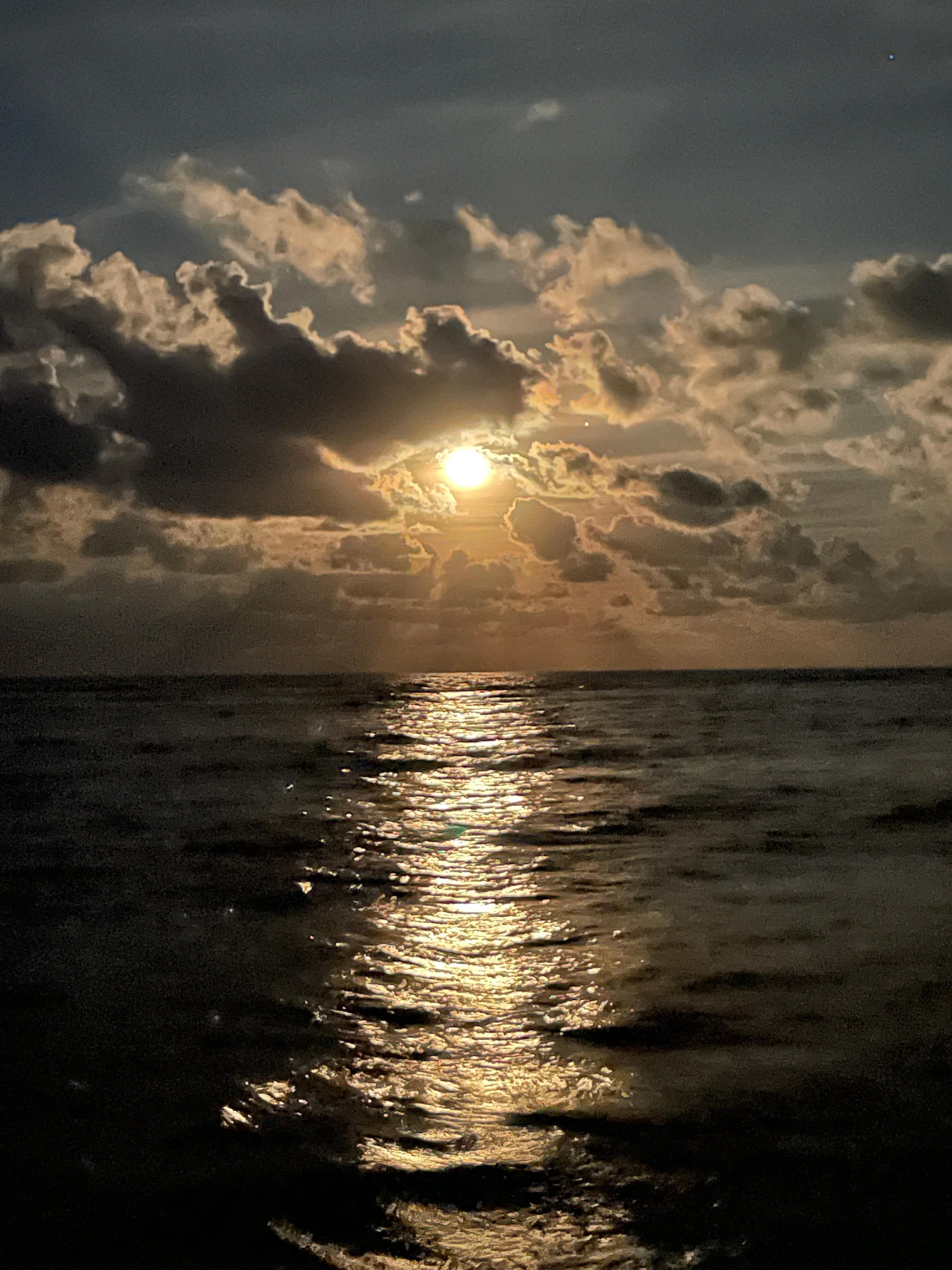 Night walk on the beach